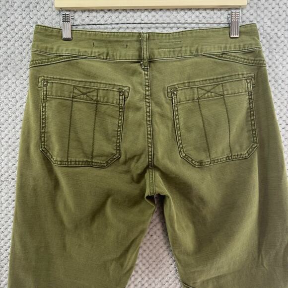 Pilcro Pants Womens 30 Green Stretch The Wandered Straight Leg Mid Rise Pockets - Picture 7 of 16
